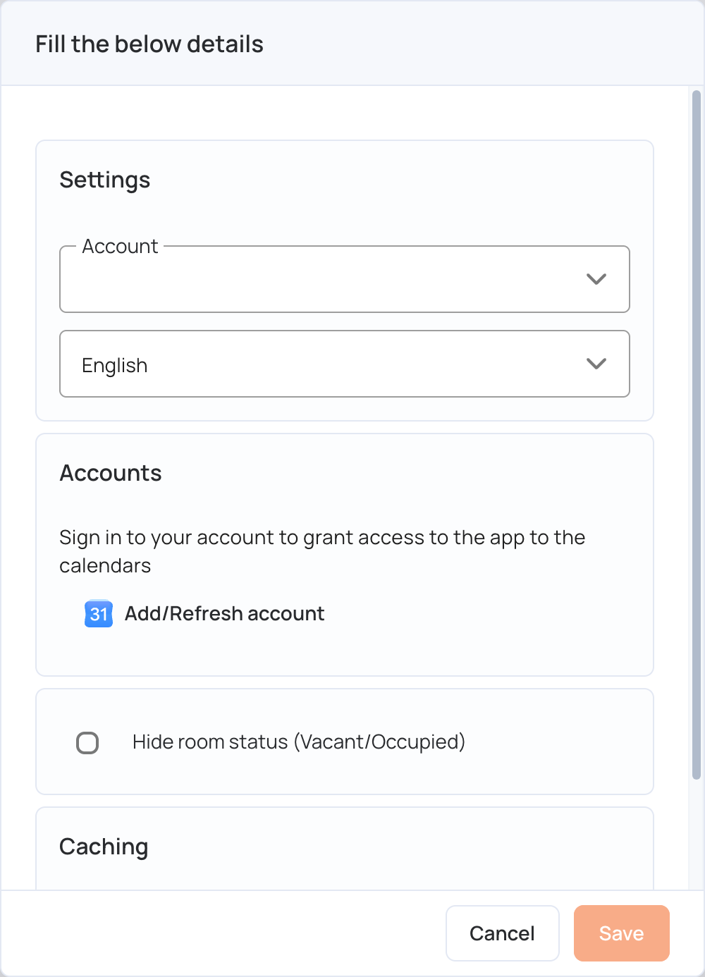 Google Door Label settings