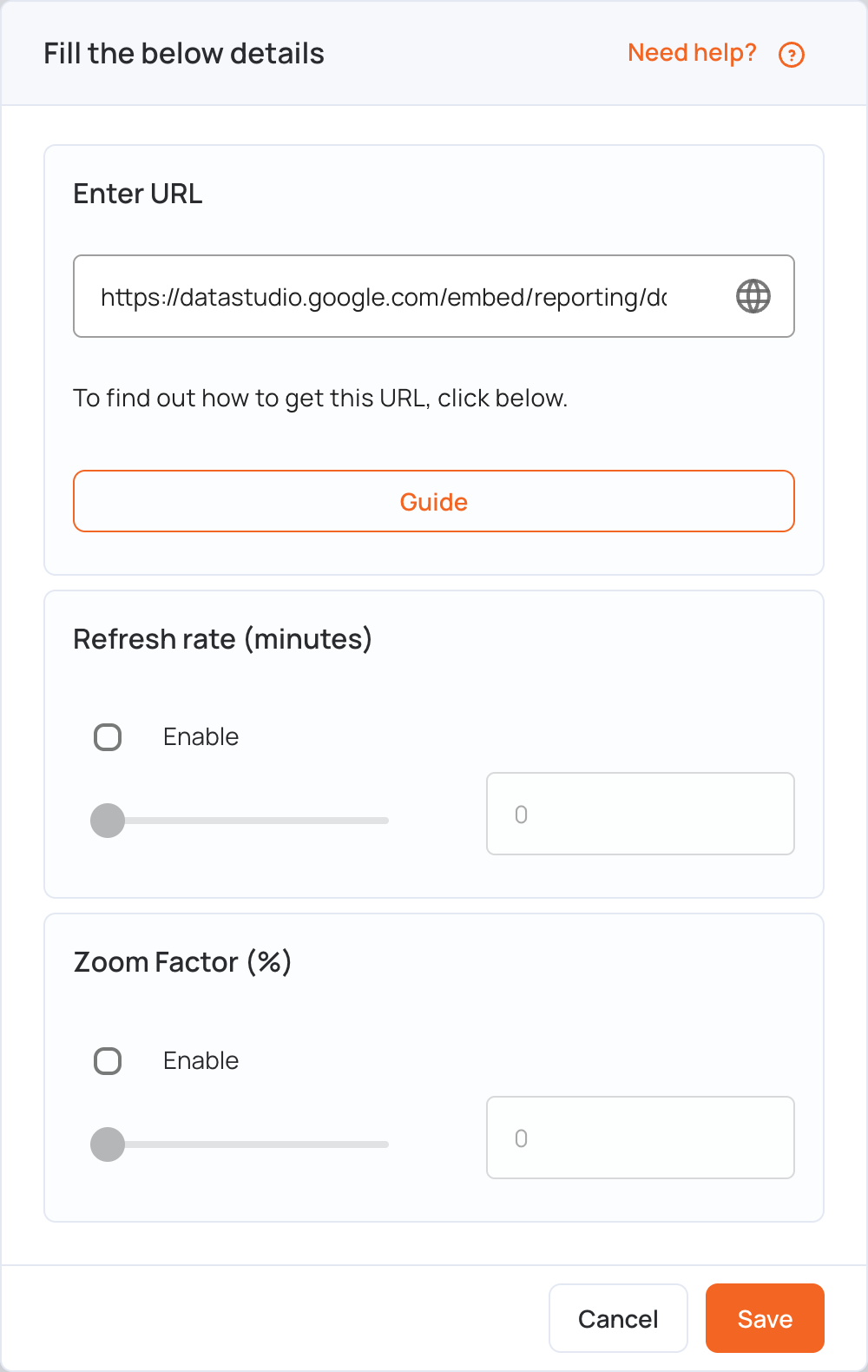 Google Data Studio window