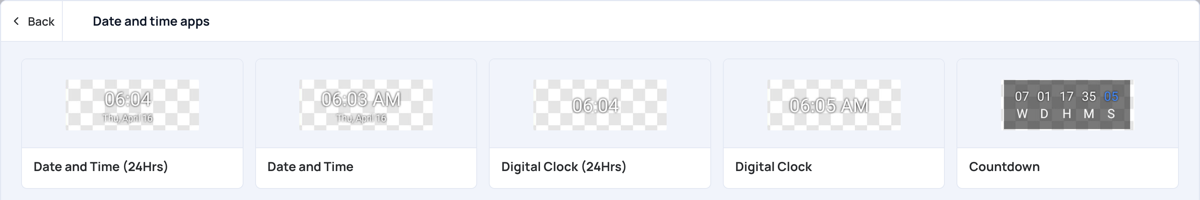 Date and time apps