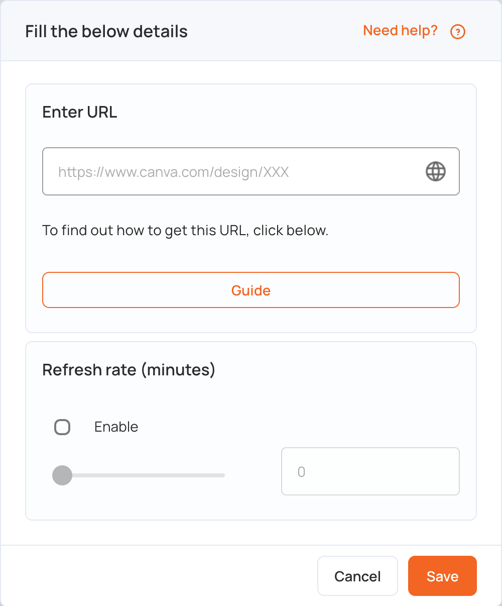 Dynamic Canva window