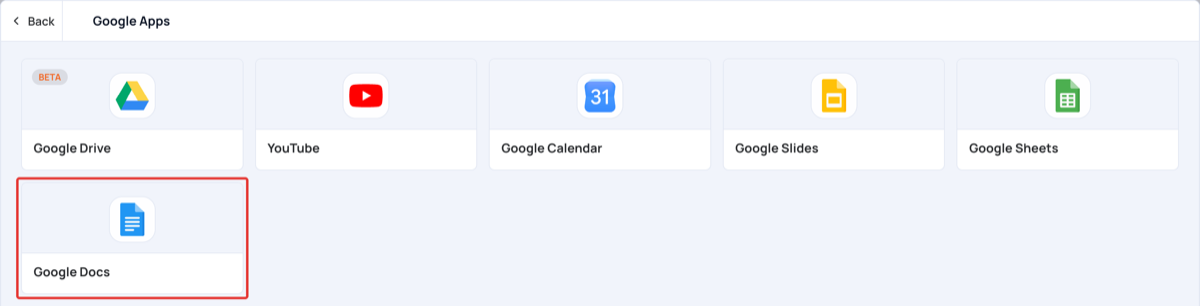 Google Docs in Google Apps