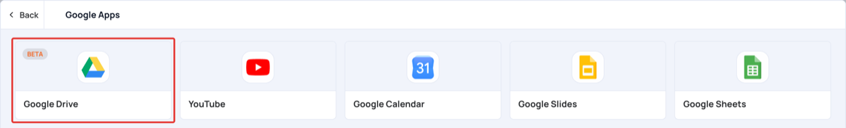 Google Drive in Google Apps