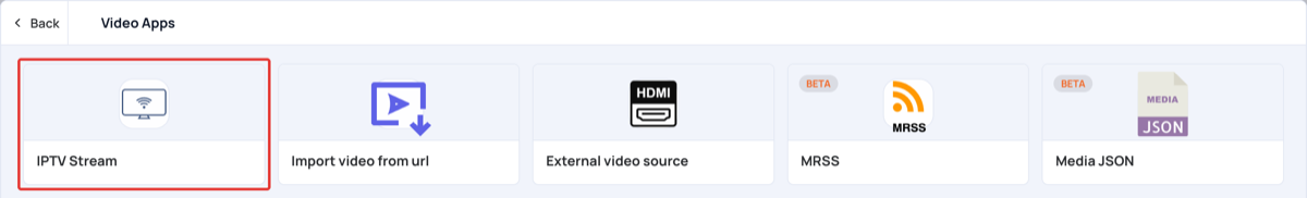 IPTV Stream in Video Apps