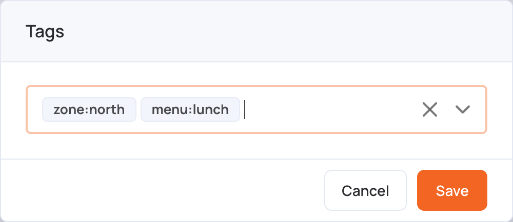 Adding key:value tags to a screen