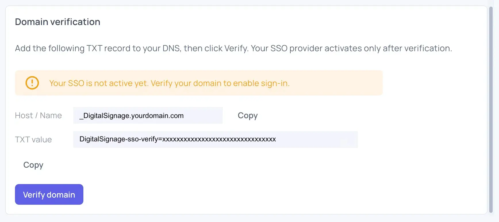 Domain Verification