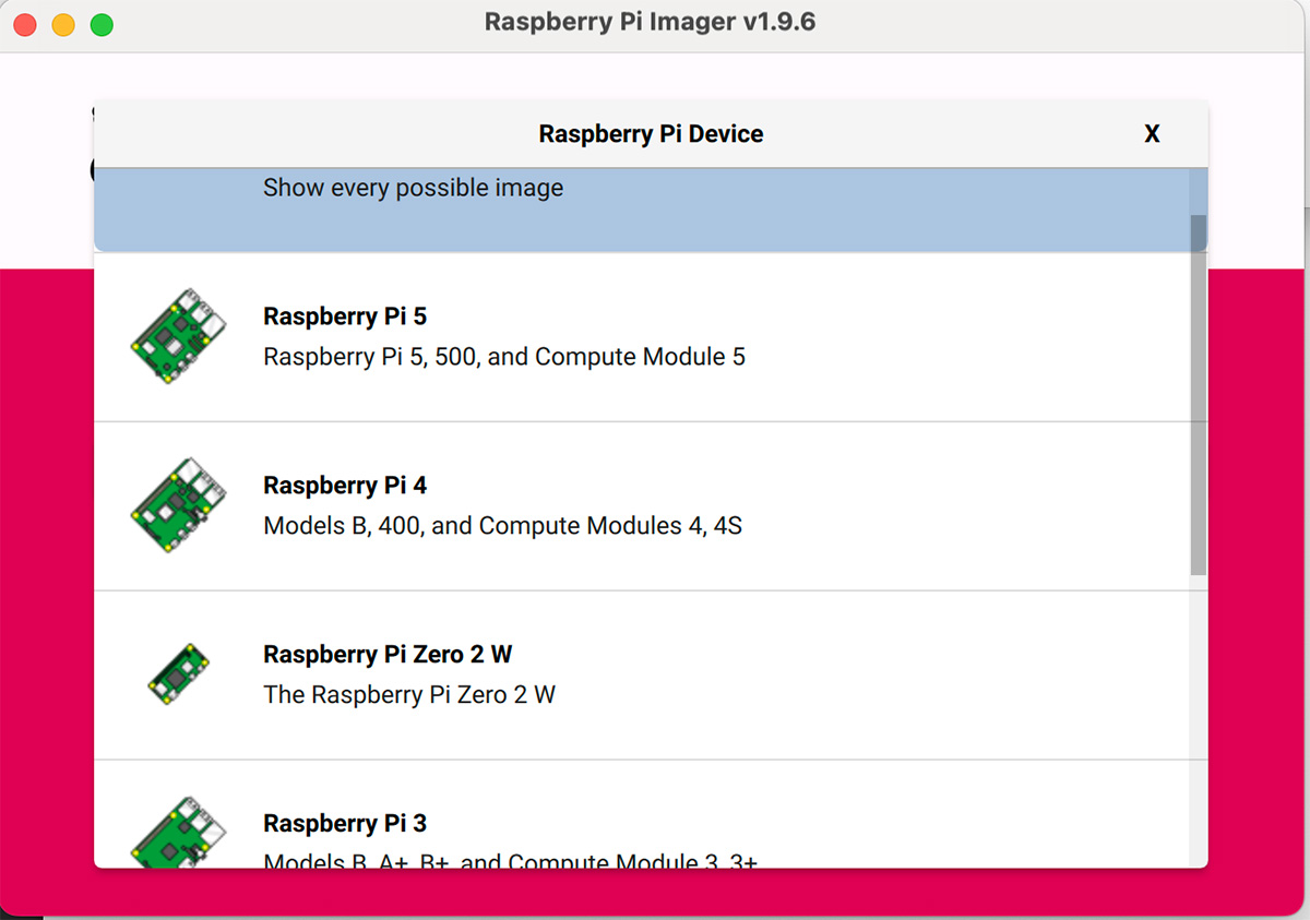 choose raspberry pi model