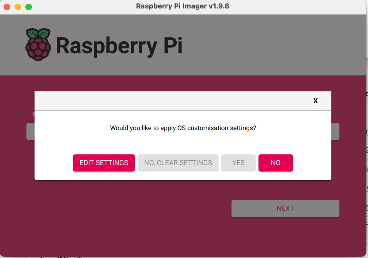 OS customization settings