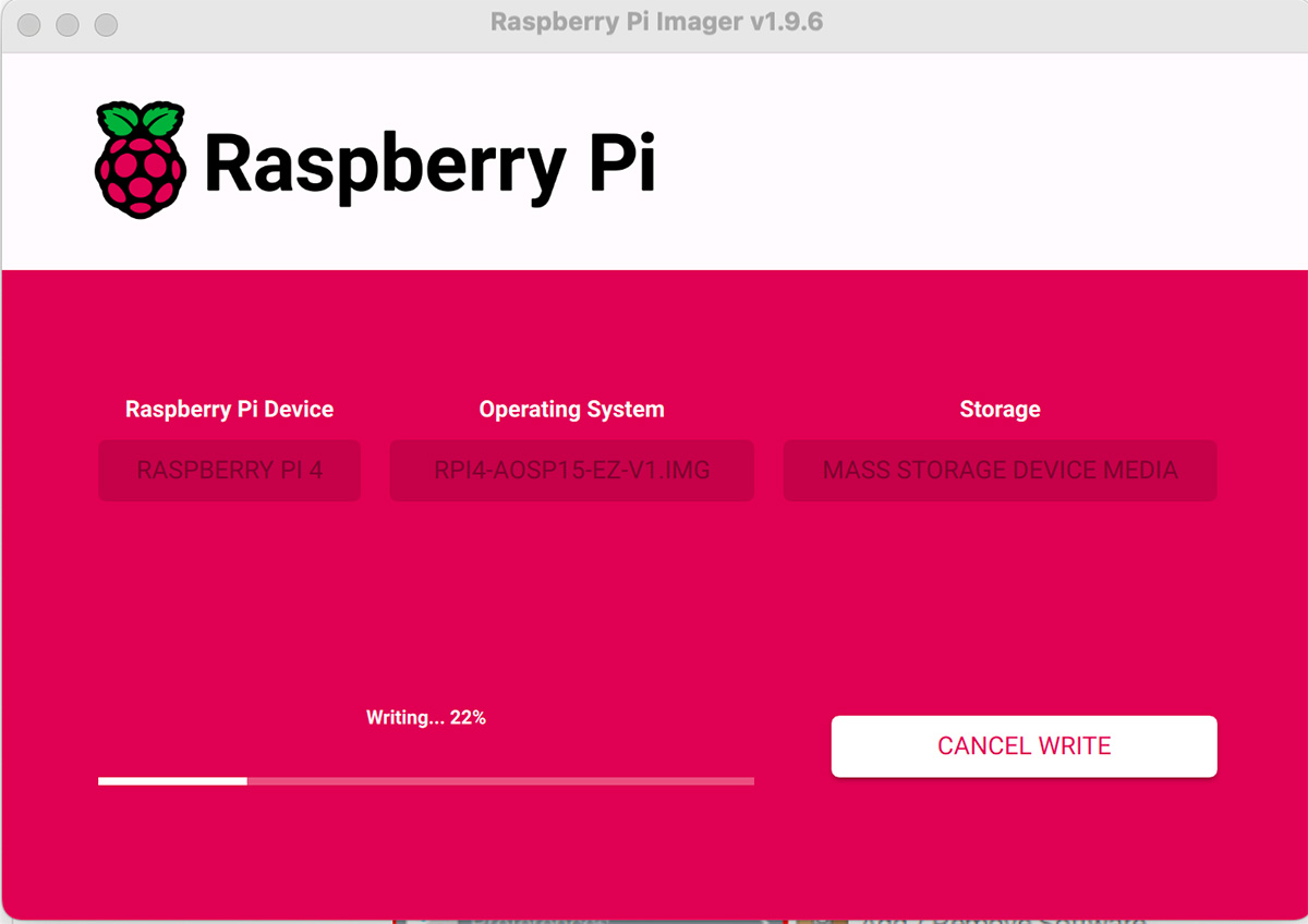 Write on storage device