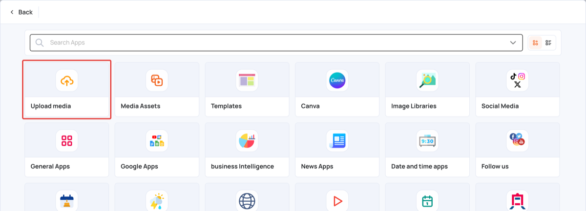 Content apps for a layer